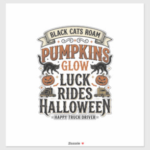 Adesivo Camisa de Motorista de Caminhão de Halloween com G