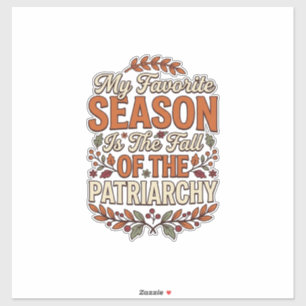 Adesivo Camisa de Outono Feminista Vintage Cair Patriarcad