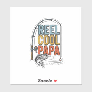 Adesivo Camisa de Pesca Reel Cool Papa Design_1