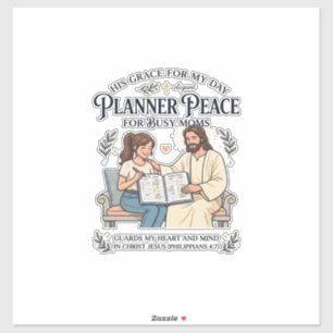 Adesivo Camisa de Planejador de Mãe de Ensino em Casa Jesu