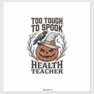 Adesivo Camisa de professora de saúde Halloween Pu gravada