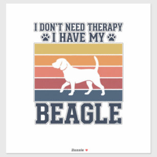 Adesivo Camisa de Terapia de Cachorro Beagle Vintage Desig