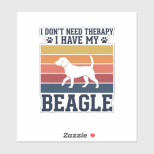 Adesivo Camisa de Terapia de Cachorro Beagle Vintage Desig