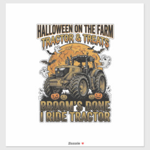Adesivo Camisa de Trator de Halloween Camisa de Bruxa Dive