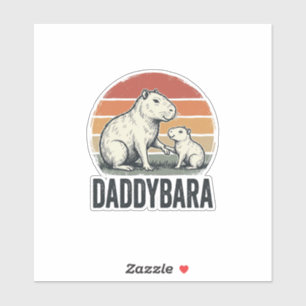 Adesivo Camisa do Capybara Vintage Sunset Daddybara Design