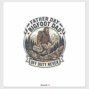 Adesivo Camisa do Dia dos Pais Bigfoot Dad Modo Selvagem