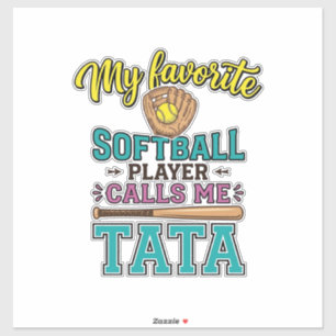 Adesivo Camisa do Jogador de Softbol Favorito Me Chama TAT