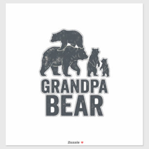 Adesivo Camisa do Urso da Família com Gravação Vintage do