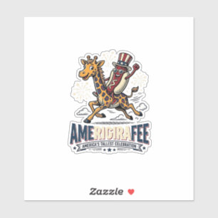 Adesivo Camisa engraçada de cachorro-quente patriótico Ame