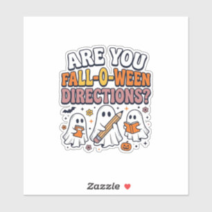 Adesivo Camisa engraçada de outono de Halloween Professor
