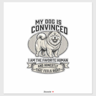 Adesivo Camisa engraçada para amante de cães com Chow C gr
