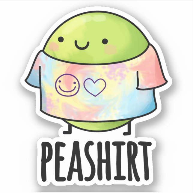 Adesivo Camisa Engraçada Veggie Pea TShirt Pun (Frente)