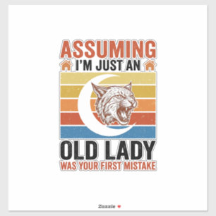 Adesivo Camisa engraçada vintage de Gata Selvagem Senhora