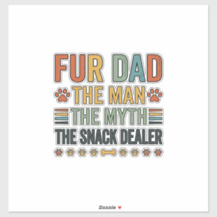 Adesivo Camisa Fur Dad The Snack Dealer Vintage Dog Lover_