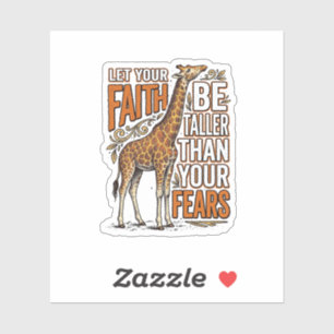 Adesivo Camisa Inspiradora Vintage Giraffe Fé_Design_1