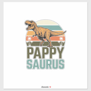 Adesivo Camisa Pappysaurus Dinossauro Engraçado Pôr do Sol