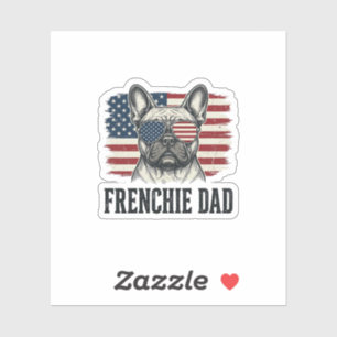 Adesivo Camisa Patriótica do Bulldog do Papai Francês Anti