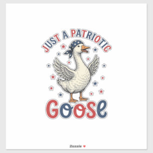 Adesivo Camisa Patriótica do Ganso Vintage Quatro de Julho