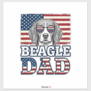 Adesivo Camisa Patriótica do Papai Beagle Vintage Design_1