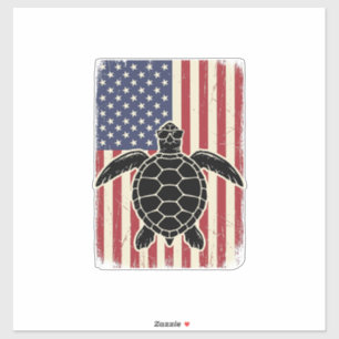 Adesivo Camisa Patriótica Vintage Tartaruga Marinha Bandei