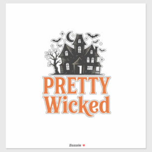 Adesivo Camisa Pretty Wicked Vintage Halloween Casa Assomb