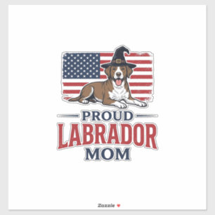 Adesivo Camisa Proud Labrador Mom Patriótica de Halloween