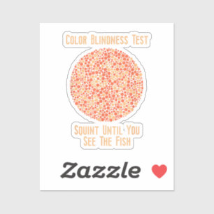 Adesivo Camisa T Cega De Cores - Teste De Cegueira De Core