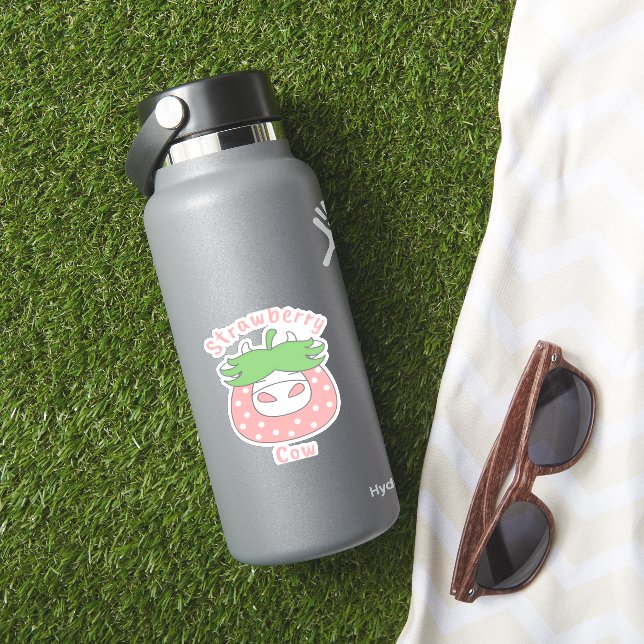 Adesivo Camisa-T clássica de morango rosa (HydroFlask Insitu)
