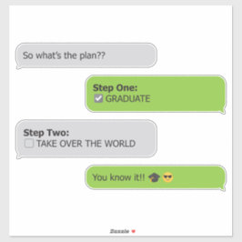 Adesivo Camisa T do Chat do Plano de Graduação