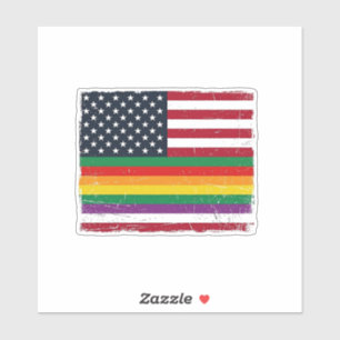 Adesivo Camisa Vetorial com Desenho de Bandeira do Orgulho
