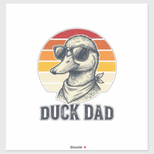 Adesivo Camisa Vetorial de Óculos de Sol de Pato Antigo Pa