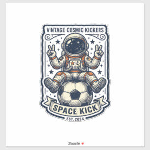 Adesivo Camisa Vintage Astronauta Sinal de Paz do Futebol