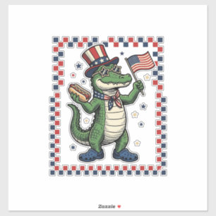 Adesivo Camisa Vintage Bandeira Cachorro-Quente Patriótico