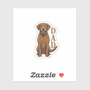 Adesivo Camisa Vintage Brown Dog Dad Design_1