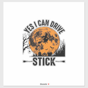 Adesivo Camisa Vintage de Bruxa Divertida de Halloween