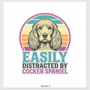 Adesivo Camisa Vintage de Cachorro Cocker Spaniel Facilmen