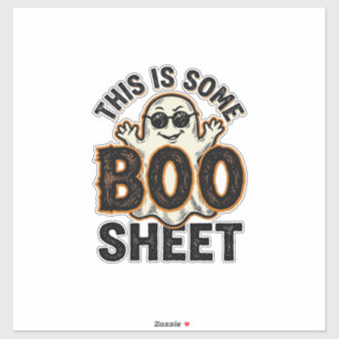 Adesivo Camisa Vintage de Halloween Funny Ghost Boo Sheet
