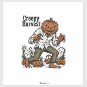 Adesivo Camisa Vintage de Halloween Monstro Cabeça de Abób
