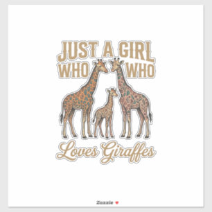 Adesivo Camisa Vintage de Menina que Ama Girafas Design_1