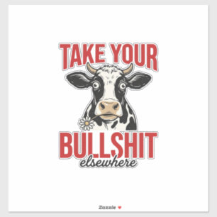 Adesivo Camisa Vintage Engraçada Vaca em Outro Lugar_