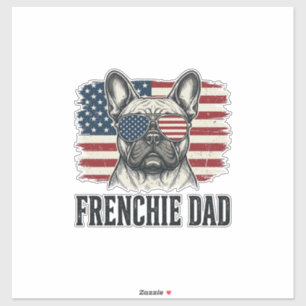 Adesivo Camisa Vintage Frenchie Dad Patriótica Bulldog_1