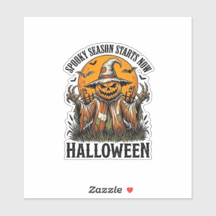 Adesivo Camisa Vintage Halloween Espantalho Abóbora Bruxa_