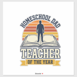 Adesivo Camisa Vintage Pai Professor Do Ano De Homeschool 