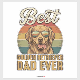 Adesivo Camisa Vintage Pôr do Sol Pai do Golden Retriever