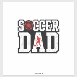 Adesivo Camisa Vintage Soccer Dad Distressed Sports Typogr