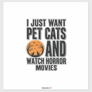Adesivo Camisas de Halloween Vintage de Terror de Gatos de