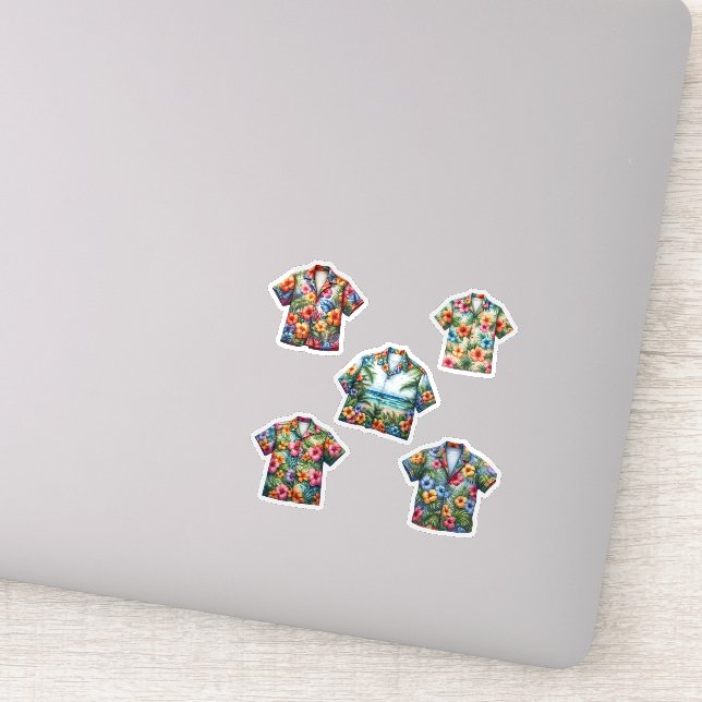Adesivo Camisas Havaianas Moda de Verão (Detalhe)