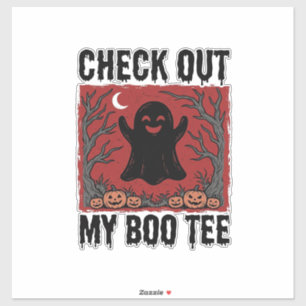 Adesivo Camiseta Assustador de Fantasma de Halloween Vinta