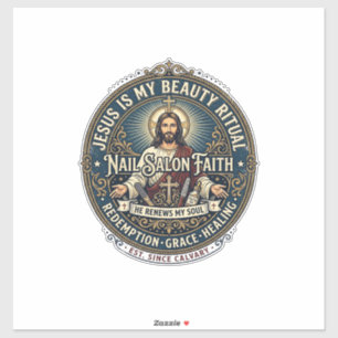 Adesivo Camiseta de Artista de Unhas Jesus Nail Tech Inspi