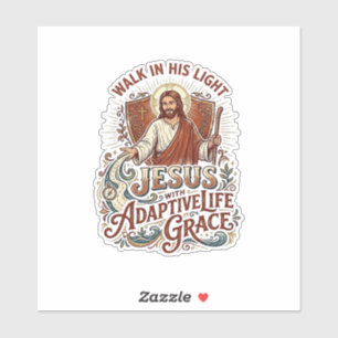 Adesivo Camiseta de Encorajamento para Deficientes Jesus I